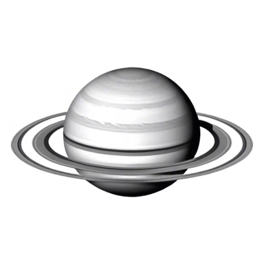 Saturn black and white simple outline sticker