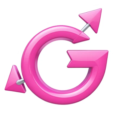 Pink curved arrow sticker