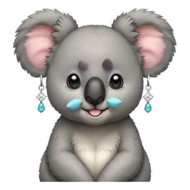 Koala with earrings sticker