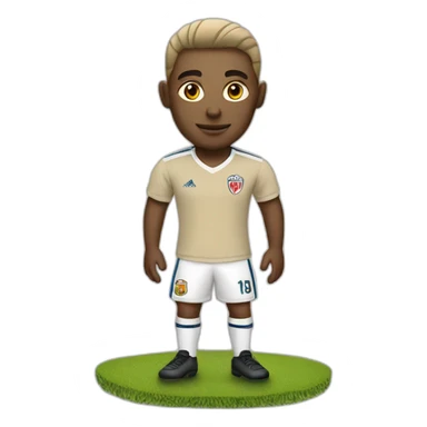Joueur de foot beige sticker