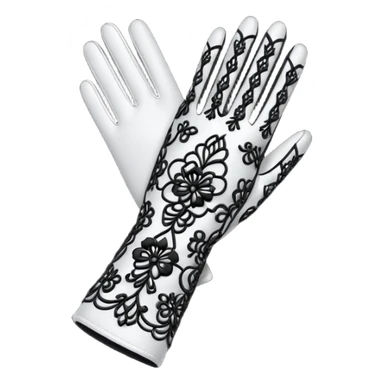 Black lace glove sticker