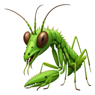 Treacherous praying mantis sticker