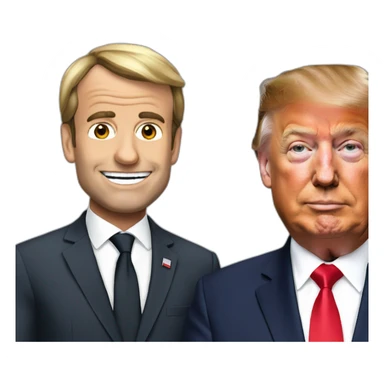 Trump et Macron sticker