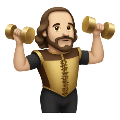Shakespeare lifting dumbbell sticker