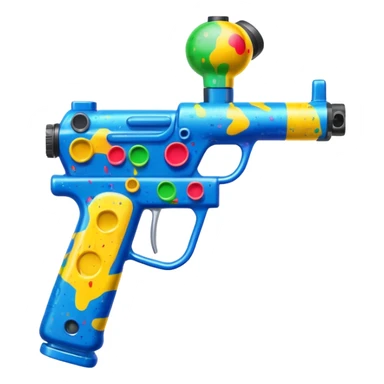 paintball gun colorful sticker