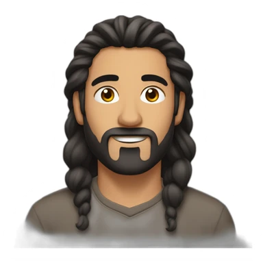 un chaval de 18 años gitano, con barba mal afeitada, granos y el pelo grasiento y la nariz grnade sticker