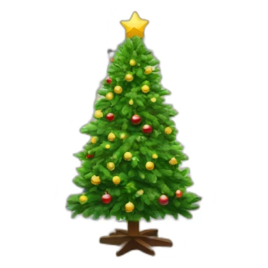 Room with Christmas tree that’s hanging parallel at the ceiling sticker