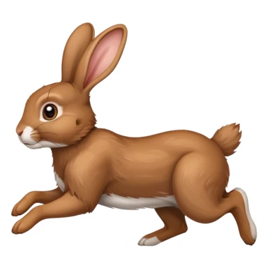High resolution of a running rabbit sticker