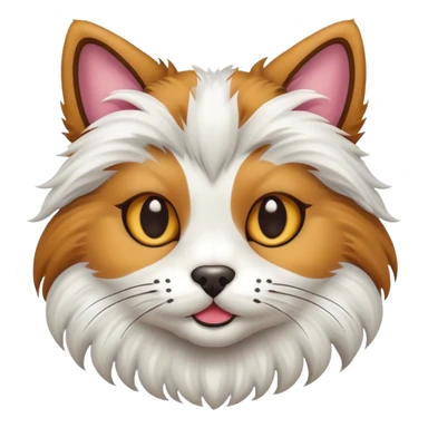 Cat and a dog put together as one sticker
