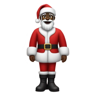 black santa claus sticker