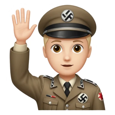 Creat emoji of nazi germany waving falg sticker