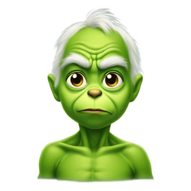 Grinch as a baby sticker