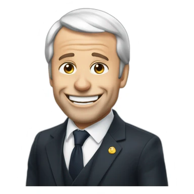 Macron mort de rire  sticker