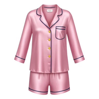 Light pink silk pyjamas set sticker