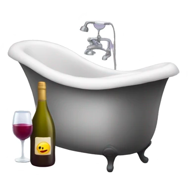 Bath tub with wine  sticker