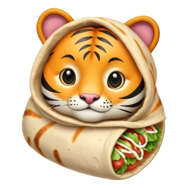 Sexy tiger burrito sticker