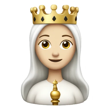 white queen chess piece sticker