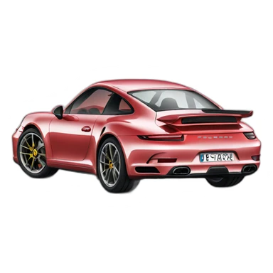 Porsche 911 Red New sticker