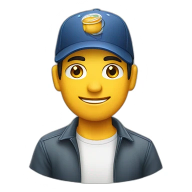 Repartidor de diarios con gorra, hombre joven rubio sticker