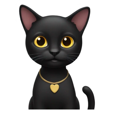 a black cat that say hi sticker