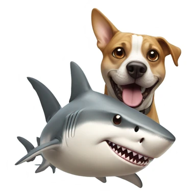 Shark with a dog sticker