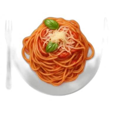 tomato sauce spaghetti in a plate sticker