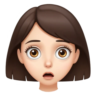 Shocked brunette girl sticker