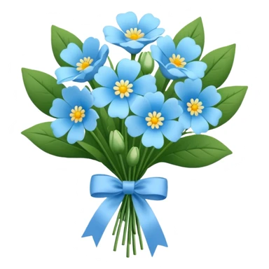 pale blue flower bouquet sticker