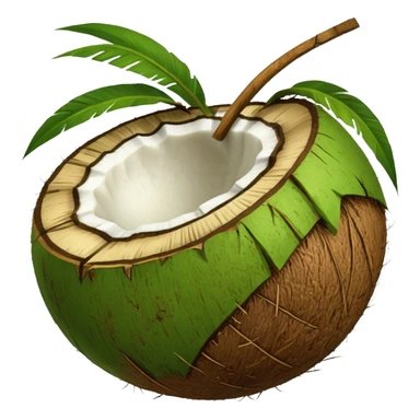 Green Coconut shell sticker
