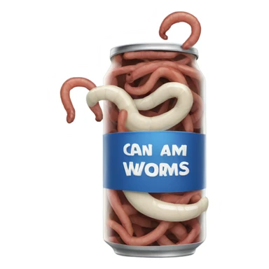 Opening a can of worms  sticker
