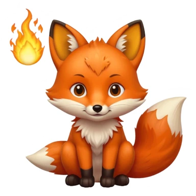 Baby fox holding a burning sun ☀️🦊 sticker