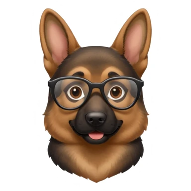 German shepherd wearing cool glasses sticker