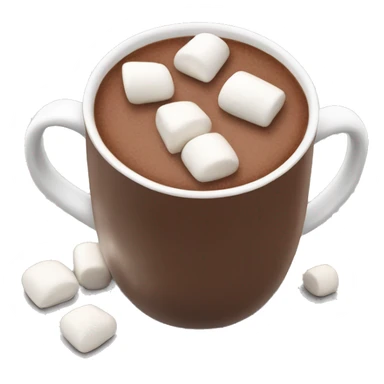 Christmas Mug of hot chocolate with mini marshmallows sticker