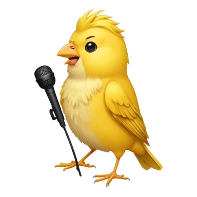 canary singing sticker