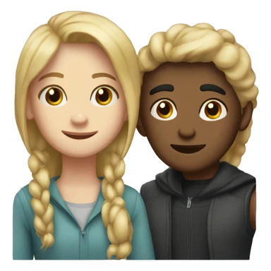 a trio friend group two girls and one guy sticker