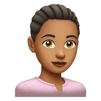 Mixed girl with a slick back sticker