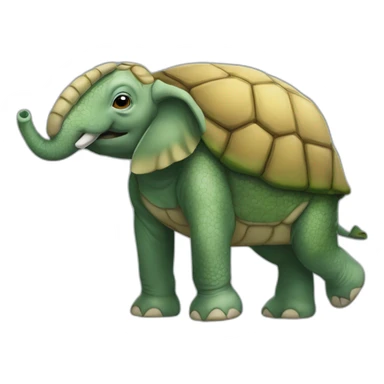 Tortue sur éléphant sticker