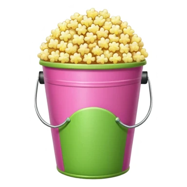 original popocorn emoji but the bucket is pink and green sticker