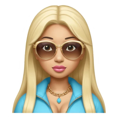 Rapper Nicki Minaj wear sunglasses sticker