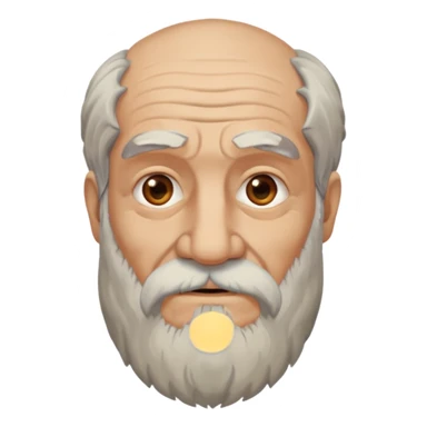 old man ancient greek with grey beard sticker