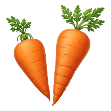 Create a carrot with a bend and a curve  sticker