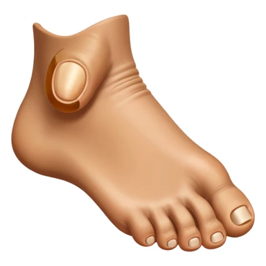 A foot with Big toe up rest of toes curled down sticker