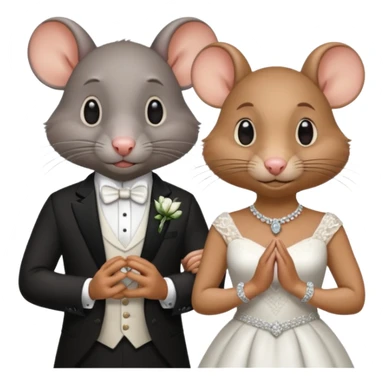 rat husband wife sticker