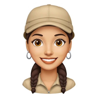 stylish latin-american woman wearing a cap and smiling sticker