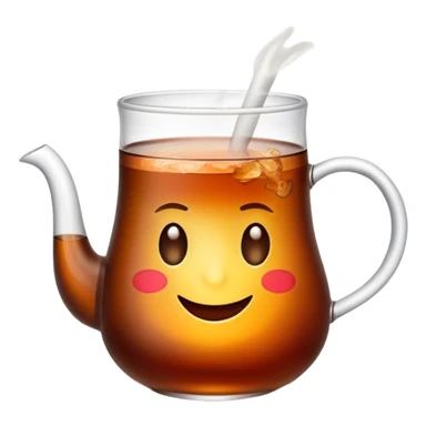Cinematic Realistic Turkish Tea Pop Culture Emoji, featuring an inviting portrayal of a steaming glass of Turkish tea rendered with rich textures and warm, convivial lighting. sticker
