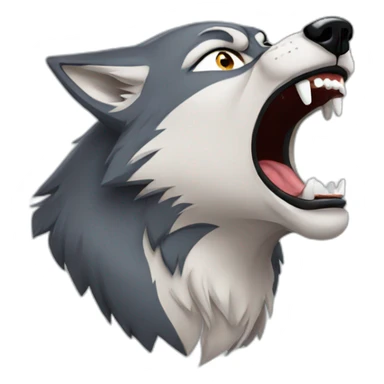 female wolf growling sticker