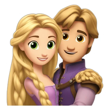 Rapunzel with Flinn Ryder sticker