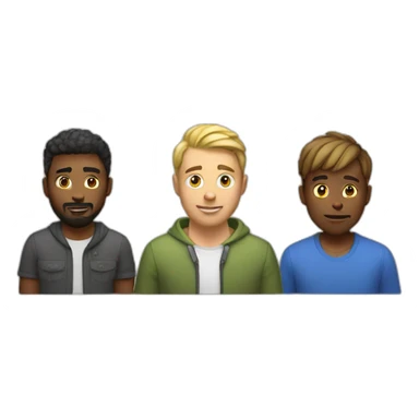 Three white 36yr old men playing video games sticker