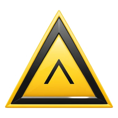 Hace una imagen con un triángulo amarillo y que adentro tenga una flecha apuntando a la izquierda que la flecha este adentro y que sea negra sticker