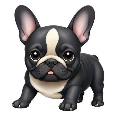 French Bulldog in black leather sticker